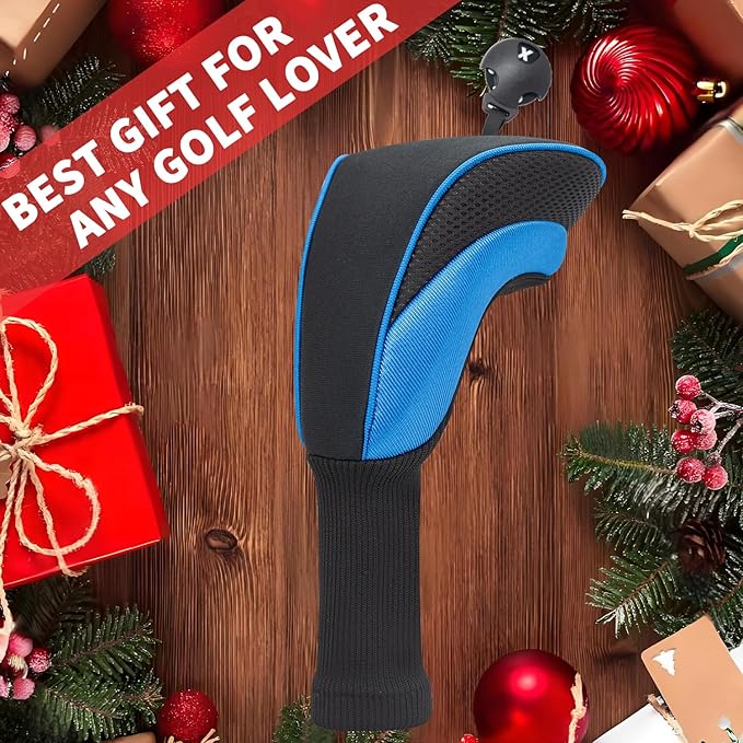 Golf Head Covers for Fairway Woods Driver Hybrids 5 Pieces Nylon Mesh Sports Fan Golf Club Headcovers-Golf Accessories for Men Women.