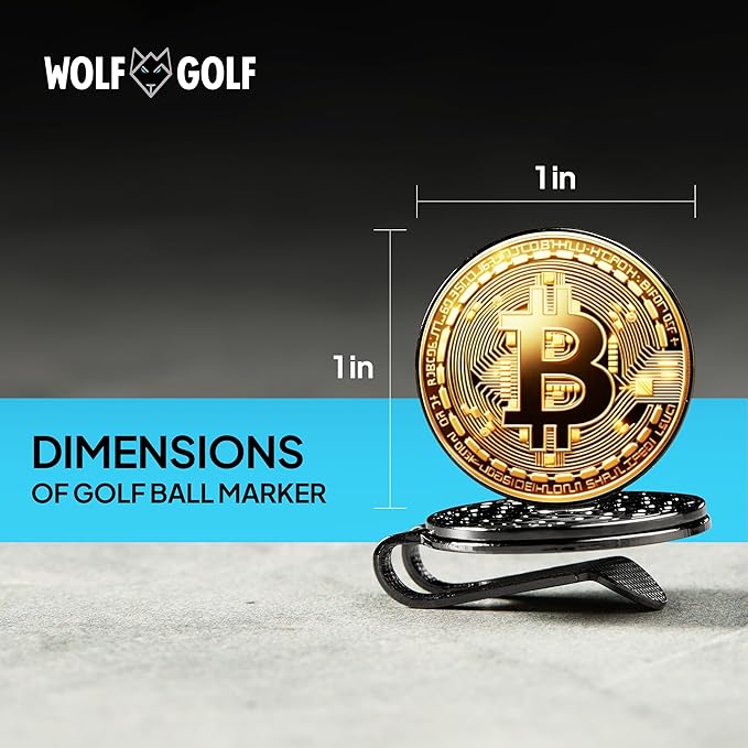 Wolf Golf Towels Golf Ball Marker Hat Clip Set | Multiple Sets to Choose from | 1 Magnetic Clip + 3 Ball Markers | Golf Accessories for Men & Women