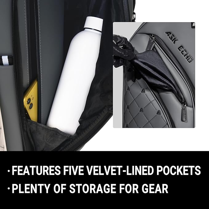 ASK ECHO Soundless Cart Golf Bag with 15 Way Full Length Dividers Golf SLC-130LE Cart Bag