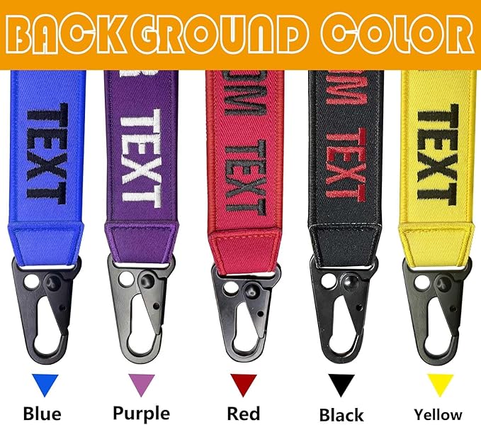 Graceful life Personalized keychain, custom name number tag, key ring accessories, embroidery keyring for luggage，crate，belt，gear，keyring，car key chain