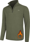 Willit Men's Fleece Pullover Winter Shirts Long Sleeve Quarter Zip Cold Weather Golf Hiking Casual Warm Shirts