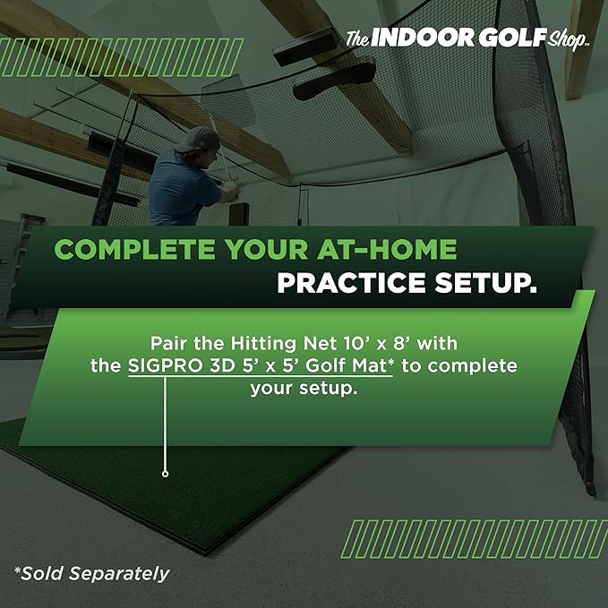 Hitting Net with Target Knotless Golf Net for Indoor and Outdoor Practice - Arrives Ready to Assemble and Use