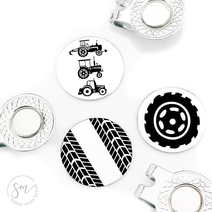 Farm Golf Ball Markers Set of 3 – Tractors,Wheel,Tire Marks-Golf Ball Markers Valentines Day Christmas Birthday Love Golf FBA-FARM-3-GOLF