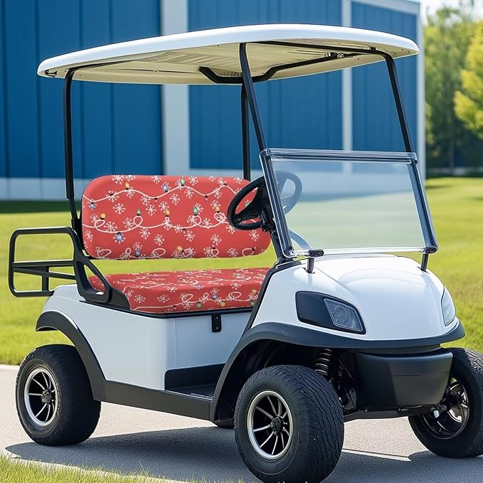 Golf Cart Seat Covers, Universal Fit & Nonskid Bottom Fits for Club Car 2 Person Seats Golf Carts