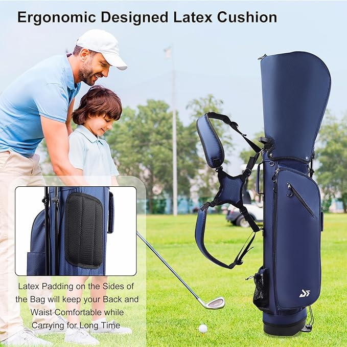 Golf Stand Bag – 2025 Upgraded Version with Cooler Pocket, Glove Patch & Tee Holder, Lightweight Sunday Golf Bag for Men & Women