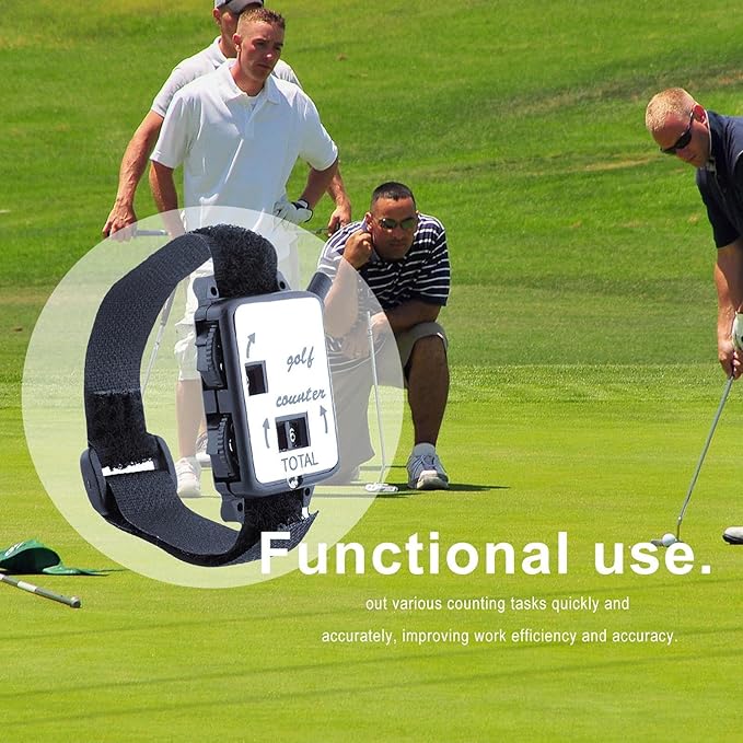 Handheld Golf Score Counter - Manual Golf Shot Counter, Wristband Strokes Score Keeper | Counting Device Clicker Band, Handheld Tally Watch Scorer for Sports Games