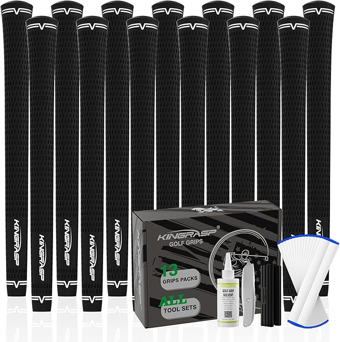 Golf Grips, Standard/Mid Size 5 Colors for Choice, Rubber Golf Club Grips Golf Grips Kit