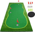 Golf Putting Green/Mat-Golf Training Mat- Professional Golf Practice Mat- Green Long Challenging Putter for Indoor/Outdoor