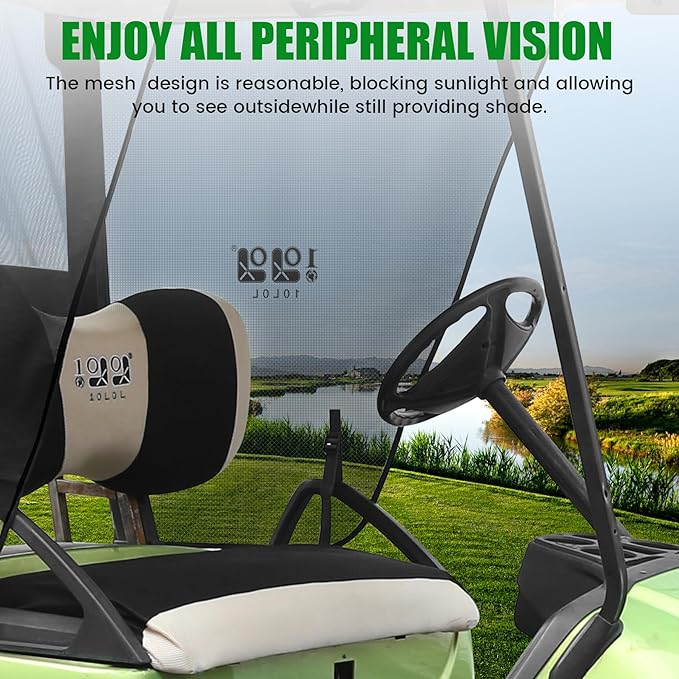 10L0L Golf Cart Sun Shade Cover for Yamaha G29 Drive2-2 Passenger Golf Cart Summer Covers, UV Heat Resistant Sunshade Curtain