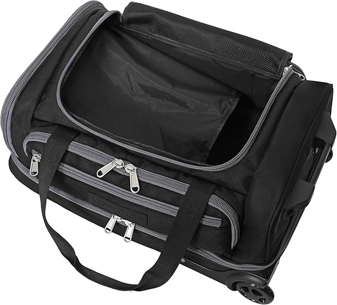 CaddyDaddy First Class Military Grade Ballistic Nylon Travel Cover with EVA Dense Foam Top Padding 2 Year Full Replacement Coverage Self Standing Base XL Wheels Case for Transporting Clubs on Airlines