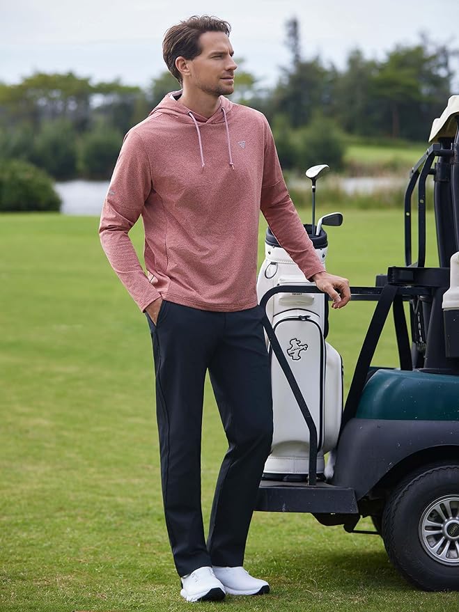 Hoodies for Men Golf Fleece Hooded Sweatshirts Dry Fit Athletic Lightweight Casual Midlayer Mens Hoodies Pullover