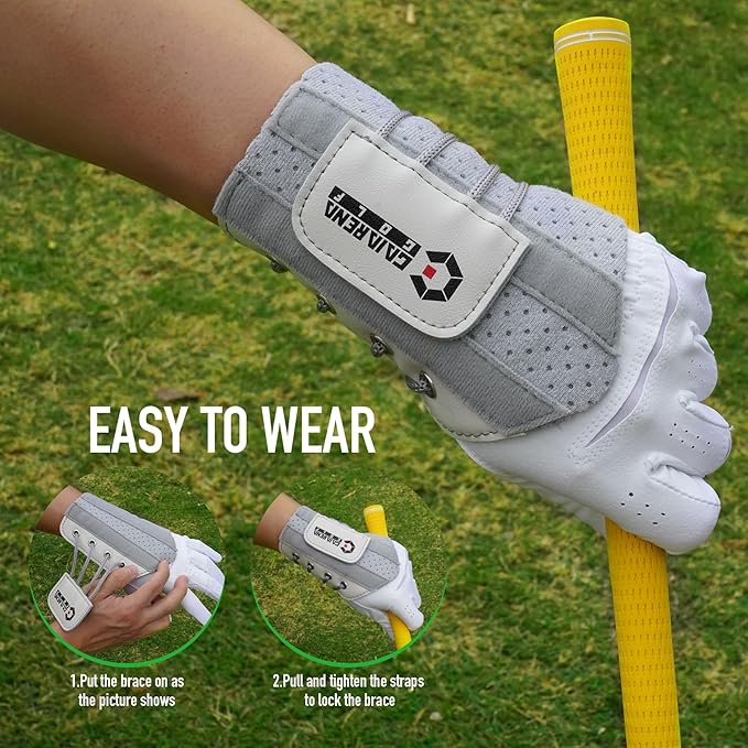 GAIARENA Golf Wrist Brace Wrist Hinge Swing Aid, Efficient Golf Swing Training Equipment to Correct Wrist Angle & Develop Muscle Memory for Beginner Golfers