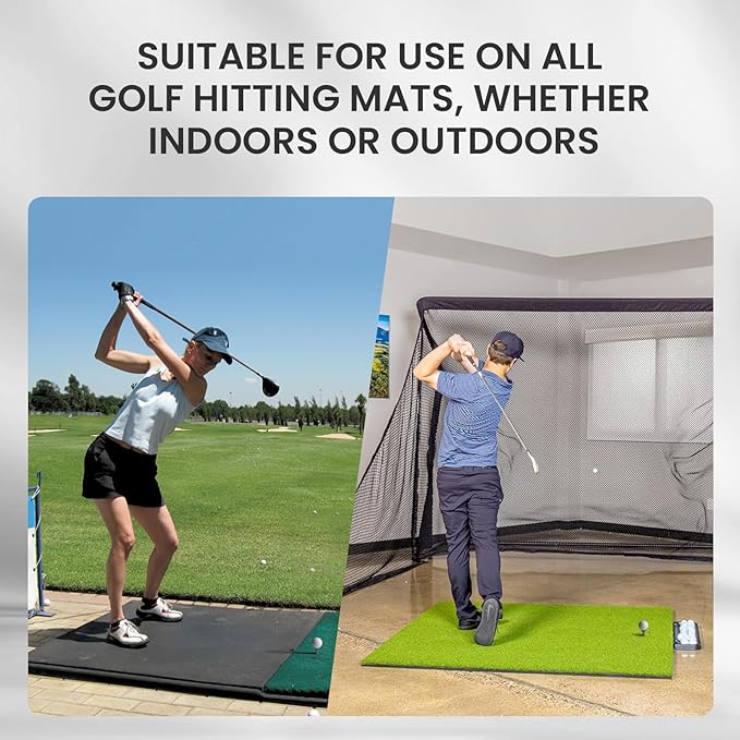 Amy Sport Golf Rubber Tee Adjustable Value 3 or 6 Pack, Unbreakable Durable Tee for Mat Driving Range Indoor Simulator, Adjustable Height from 2.1" to 2.9"