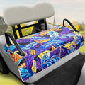 Golf Cart Seat Covers,Nonskid Bottom Golf Cart Seat Towel Blanket with 2 Front Pockets,Short Plush Surface, Soft and Comfortable,Fits for EZGO, Yamaha, Club Car and More 2 Person Seats Golf Carts