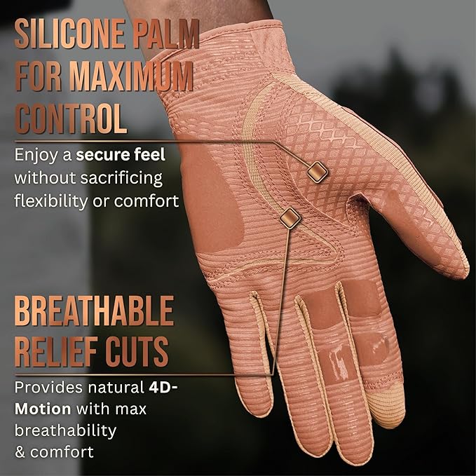 Copper Tech Golf Gloves Men Right Handed Golfer or Left Handed Golfer (2nd Gen) | Copper Compression Joint Support Golf Glove