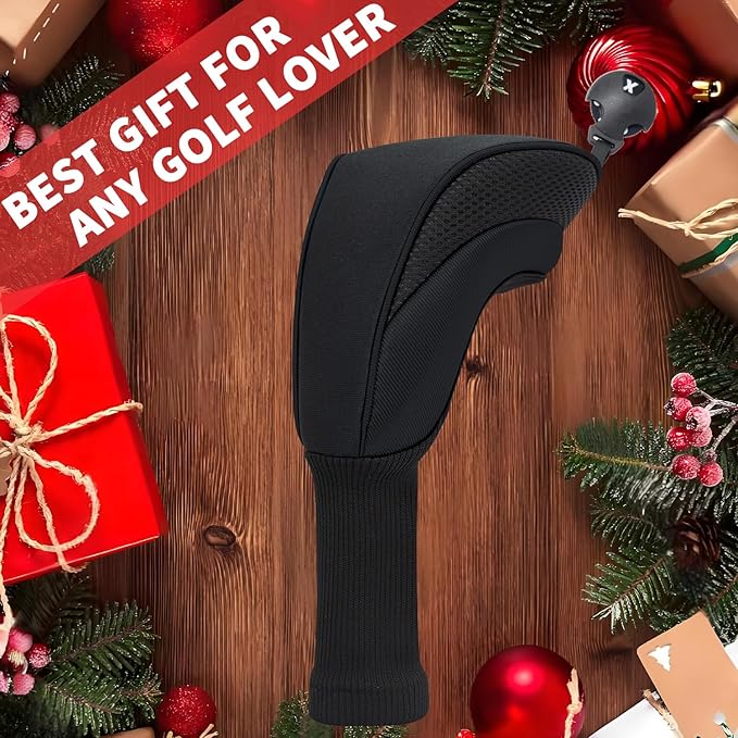 Golf Head Covers for Fairway Woods Driver Hybrids 5 Pieces Nylon Mesh Sports Fan Golf Club Headcovers-Golf Accessories for Men Women.