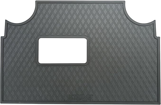 Xtreme Mats Rubber Double Diamond Golf Cart Floor Mat– Fits 2023+ Evolution Forester Models with Metal Pedals Only - Heavy-Duty Custom Fit All-Weather Floor Liner (All Black)