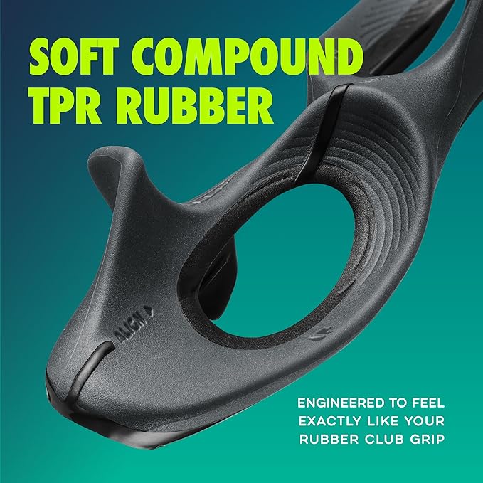 GOLF-GRIP™ Golf Grip Trainer for Left & Right-Handed Golfers – Snap-On Golf Training Aid for Proper Hand Position & Swing Technique – Hit Straighter, Longer Shots & Fix Slices or Hooks