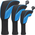 Golf Head Covers for Fairway Woods Driver Hybrids 5 Pieces Nylon Mesh Sports Fan Golf Club Headcovers-Golf Accessories for Men Women.