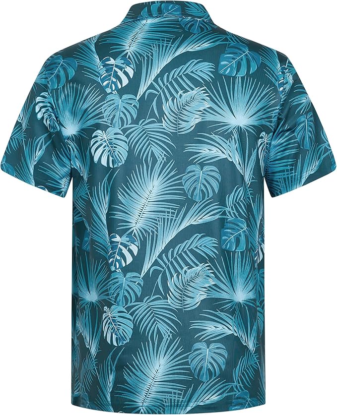 zeetoo Men's Polo Shirts Hawaiian Golf Polos Shirts Short Sleeve Performance Moisture Wicking Mens Golf Shirts