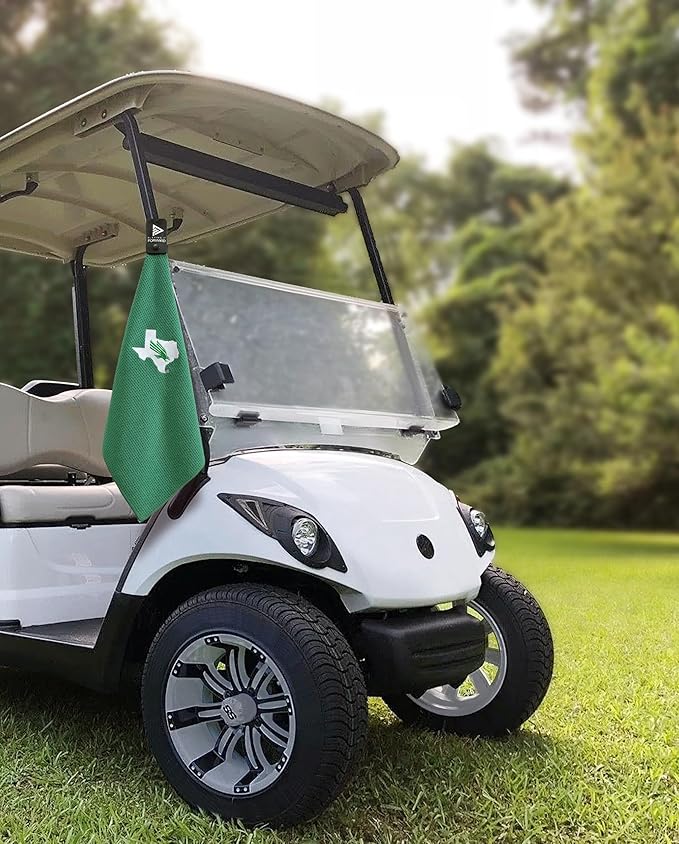 Magnetic Golf Towel North Texas University - Waffle Weave Microfiber Towel with Ultra Strong Magnet & Clip for Secure Hold on Golf Bags & Cart - Ideal for Clubs & Accessories by Playing It Forward