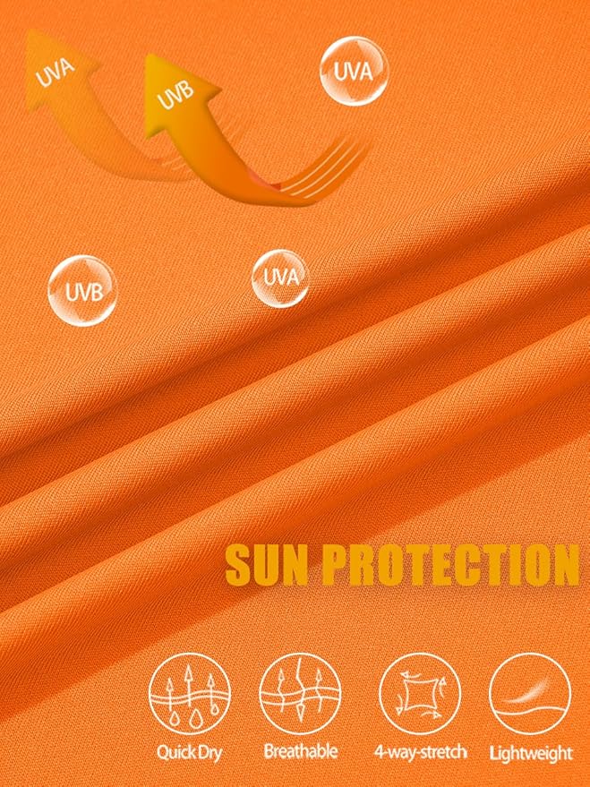 MAGCOMSEN Men's Long Sleeve Sun Shirts UPF 50+ Tees 1/4 Zip Up Fishing Running Rash Guard T-Shirts Outdoor Shirt
