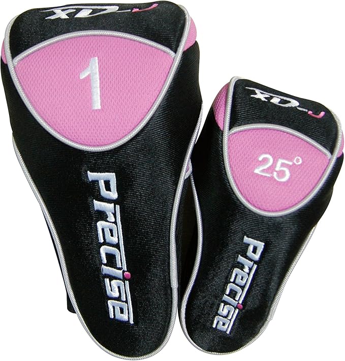 Precise XD-J Junior Complete Golf Club Set for Children | 3 Age Groups Boys & Girls | Right Hand & Left Hand Kids Golf Clubs Set w/ 2 HC's, Flex Shafts & Lightweight Stand Bag with Dual Straps
