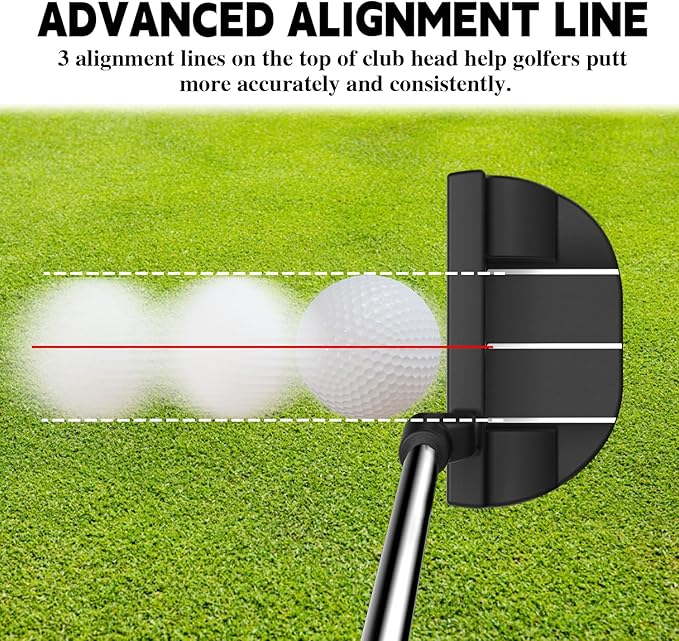 MAZEL Tour GS Men's Golf Putter,Right Handed,Golf Head Cover Included