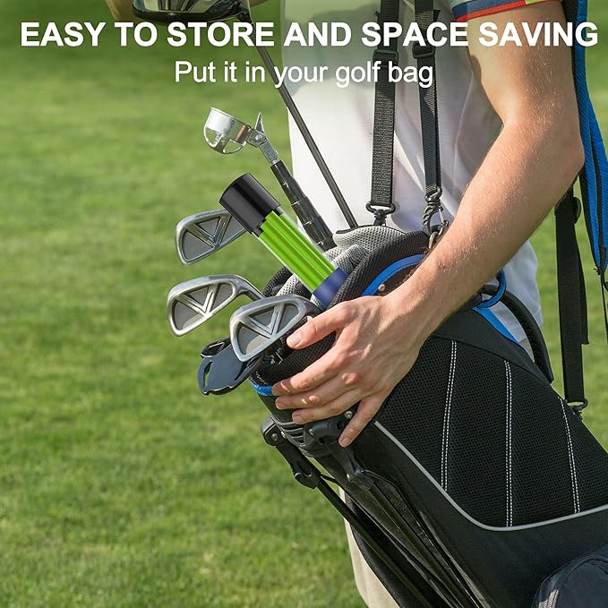 Kulamait 2 Pack Golf Alignment Sticks,Collapsible Golf Alignment Rods 48" Golf Practice Sticks Golf Training Aid for Aiming,Putting,Golf Training Sticks with Clear Tube Case