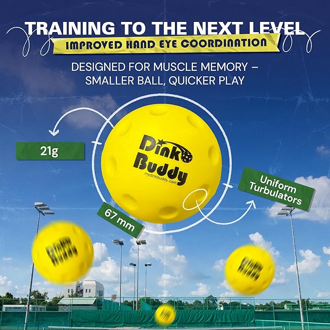 Kelso Pickleball, PU Foam Pickleball Balls for Reduced Noise, Enhances Hand-Eye Coordination, Indoor & Outdoor Use, Standard or Small Trainer-Sized Balls