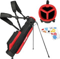 Golf Stand Bag,Lightweight Small Golf Bag,Medium Golf Carry Bag, 2-3Way Divider Men and Women with Adjustable Shoulder Strap Multiple Pockets with Golf Putter Covers