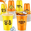 Norme 48 Pcs Construction Party Supplies Bulk 16 oz Construction Party Thick Plastic Disposable Cup Hot Cold Drink Wine Coffee for Home Holiday Party Supplies Favors