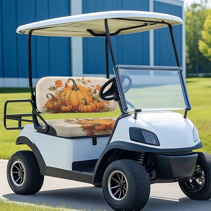 Golf Cart Seat Covers, Universal Fit & Nonskid Bottom Fits for Club Car 2 Person Seats Golf Carts