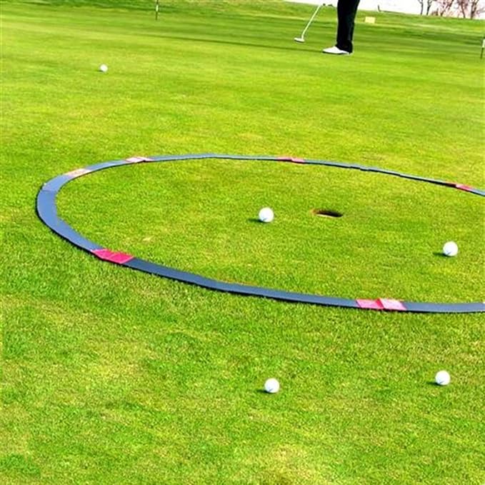 Golf Hole Target Rings - Chipping Aid Circles, Practice Alignment Tools | Foldable Putting Zone Markers, Lightweight Swing Training Equipment, Target Kit with Scenario for Backyard Lawn, Indoor Green