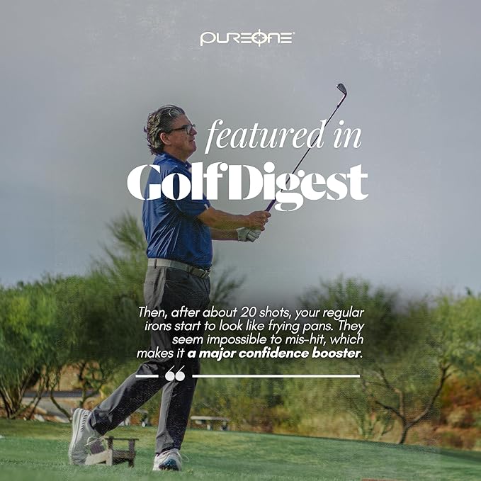 PureGrip™ Golf Training Aid Club – Right-Handed Swing Trainer with Small Club Head and Molded Grip for Consistency and Accuracy – Improve Muscle Memory, Grip Position, and Swing Tempo