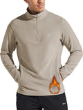 Willit Men's Winter Shirts Fleece Pullover with Pocket Quarter Zip Cold Weather Golf Hiking Casual Warm Shirts Long Sleeve