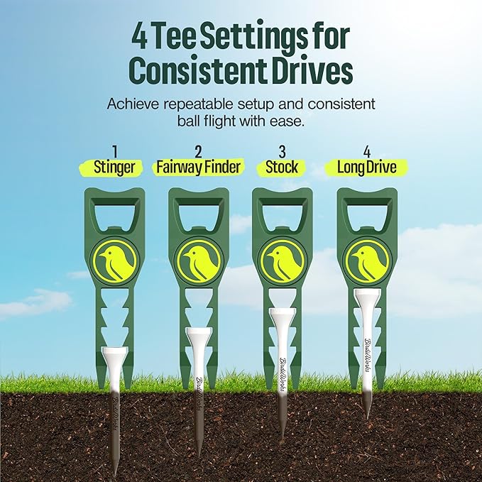 7-in-1 Metal Golf Divot Tool with Magnetic Ball Marker - Tee Height Setter, Bottle Opener, Groove Cleaner, Putting Alignment, Club Tee - Durable Green Accessory Gift for Men & Women