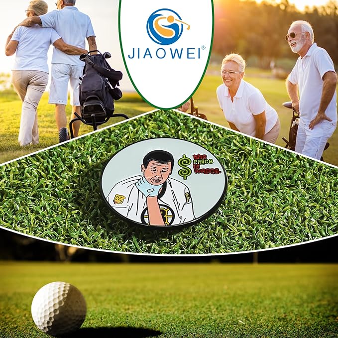 Enamel Golf Ball Marker with Magnetic Hat Clip - Funny Golf Accessories - Great Gift for Golf Lovers