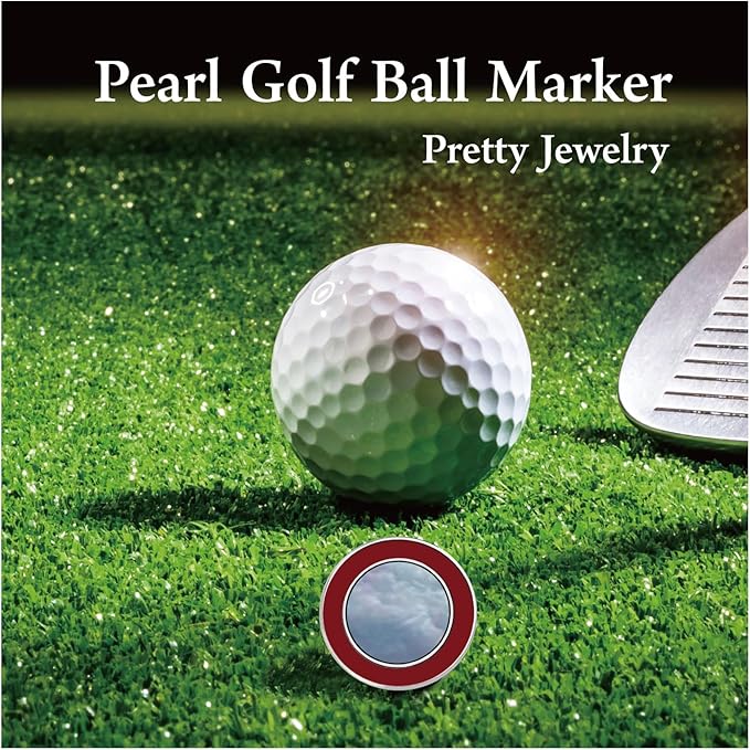 Golf Ball Marker Hat Clip with Pearl Ball Marker, Golf Gifts, Golf Accessories, Golf Ball Markers for Women