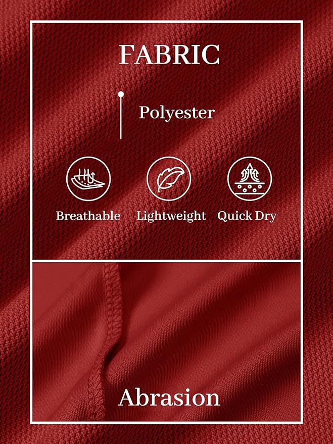 TACVASEN Mens Polo Shirts Short Sleeve Dry Fit Performance Breathable Golf Shirt with Collar Tennis Casual Business Work