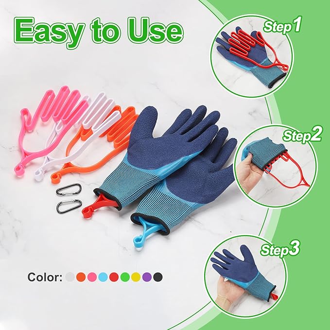 PATIKIL Golf Gloves Stretcher,Plastic Keeper Support Rack Holder Dryer Hanger Frame with Hanging Hooks