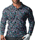 Men's Long Sleeve Golf Shirt Quick Dry 3 Button Work Fishing Outdoor Casual Collar Shirt