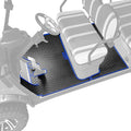 Xtreme Mats ICON Compatible Full Coverage Golf Cart Floor Mats Set (1st & 2nd Row Mats) Fits ICON 4F & 6 Seater Golf Carts - i40F, i40FL, i60, i60L - Blue Trim