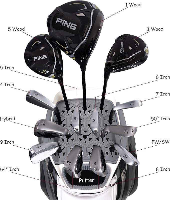 ASK ECHO Soundless Cart Golf Bag with 15 Way Full Length Dividers Golf SLC-130LE Cart Bag