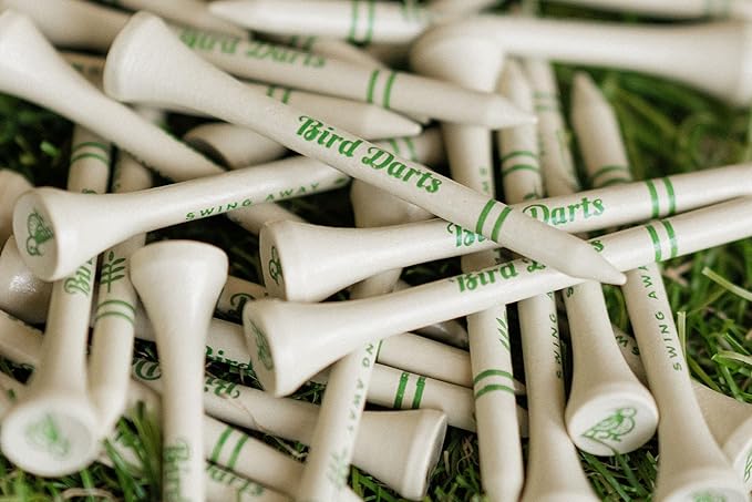 Premium Bamboo Wood Golf Tees, 18/72/180 Units (Packs of 18), 2 ¾ Golf Tees in Cigarette-Style Packaging, Durable, Biodegradable, Golf Tees Wood for Stylish Golfers