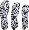 Golf Headcovers for Drivers and Woods – Set of 3 (S/M/L), Leather Club Covers with Magnetic Number Tags, Floral Design, Scratch-Resistant, Fits Most Golf Clubs