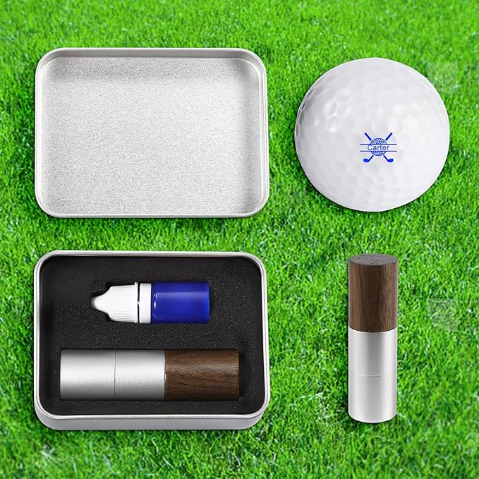 Personalized Name Golf Ball Stamper, Gifts for Men Dad Husband, Self-Inking Golf Ball Stamp Markers, Golfer Gift Golfing Accessories