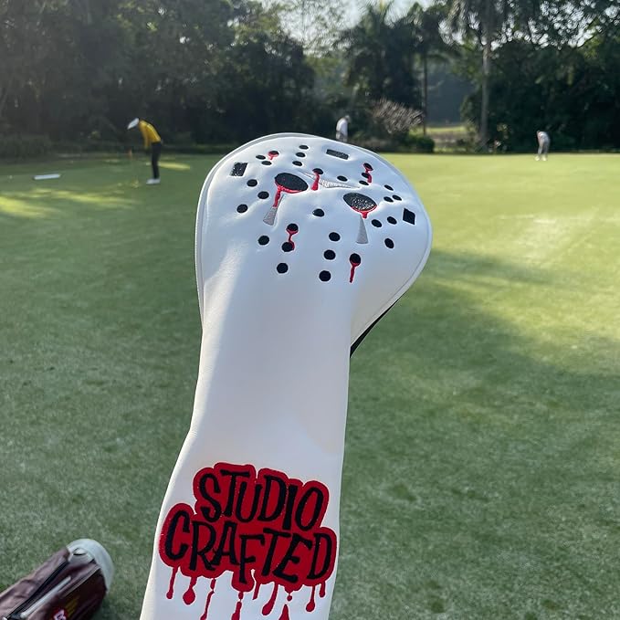 Golf Hack Show Hockey Goalie Mask Driver Fairway Woods Hybrid Rescue Blade Mallet Golf Putter Head Covers