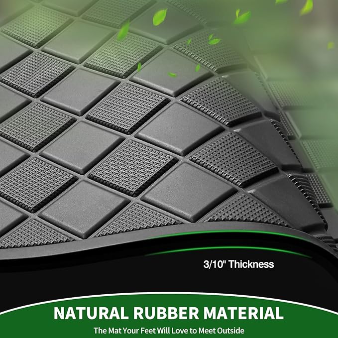 Golf Cart Floor Liner Mat 8mm Thick Rubber Full Coverage Fit for Club Car Precedent 2004-2025 / Onward & Tempo 2017-2025 / Villager & V4L 2019-2025 Carts Upgraded Non-Slip Mats Replacement