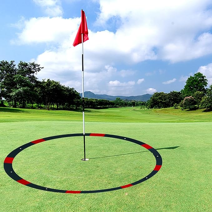 Precision Rings – Golf Chipping Circles, Putting Target Trainer | Flexible Visual Indicator Rings for Green Shot Control and Accuracy Practice, Lightweight Setup for Indoor Lawn Or Backyard Golf T